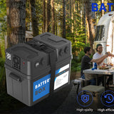 220V Output Voltage Outdoor Plastic Waterproof 12V Powered AC DC Charge Camping Adventure Car Battery Box with 500W Inverter