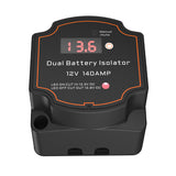 12V 140 Amp VSR Boat Car Accessories Dual Battery Manager Waterproof Dual Battery Isolator with LED diapaly